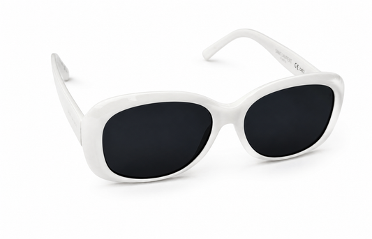Saint Laurent Ivory Retro Geo-Shape Sunglasses