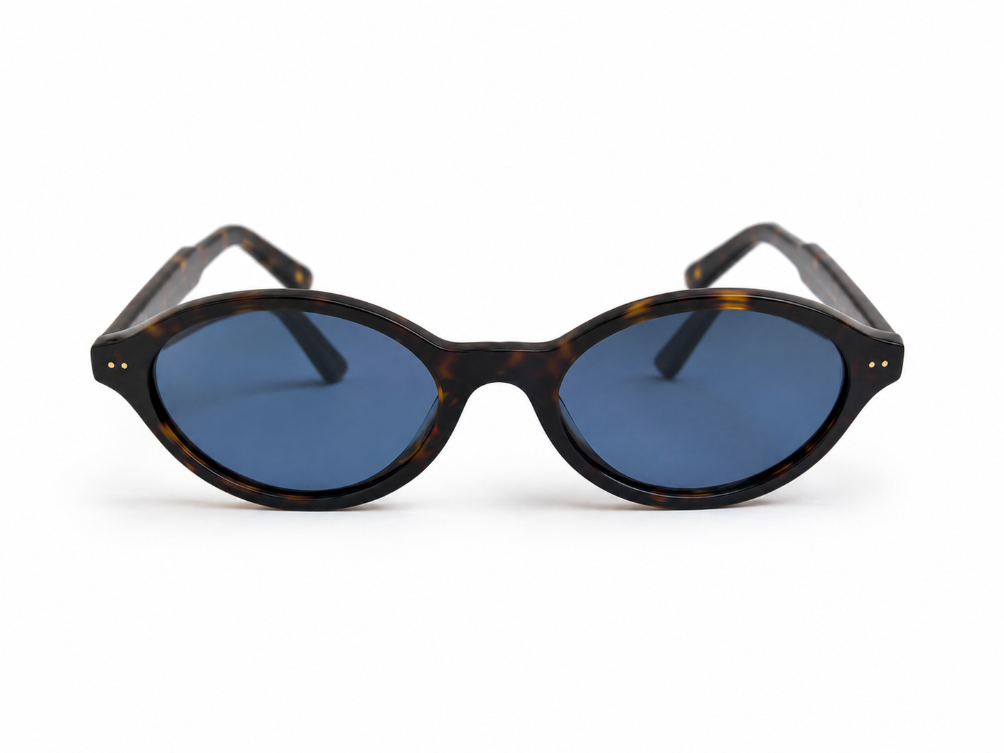Jimmy Choo Havana and Blue Oval Acetate Sunglasses