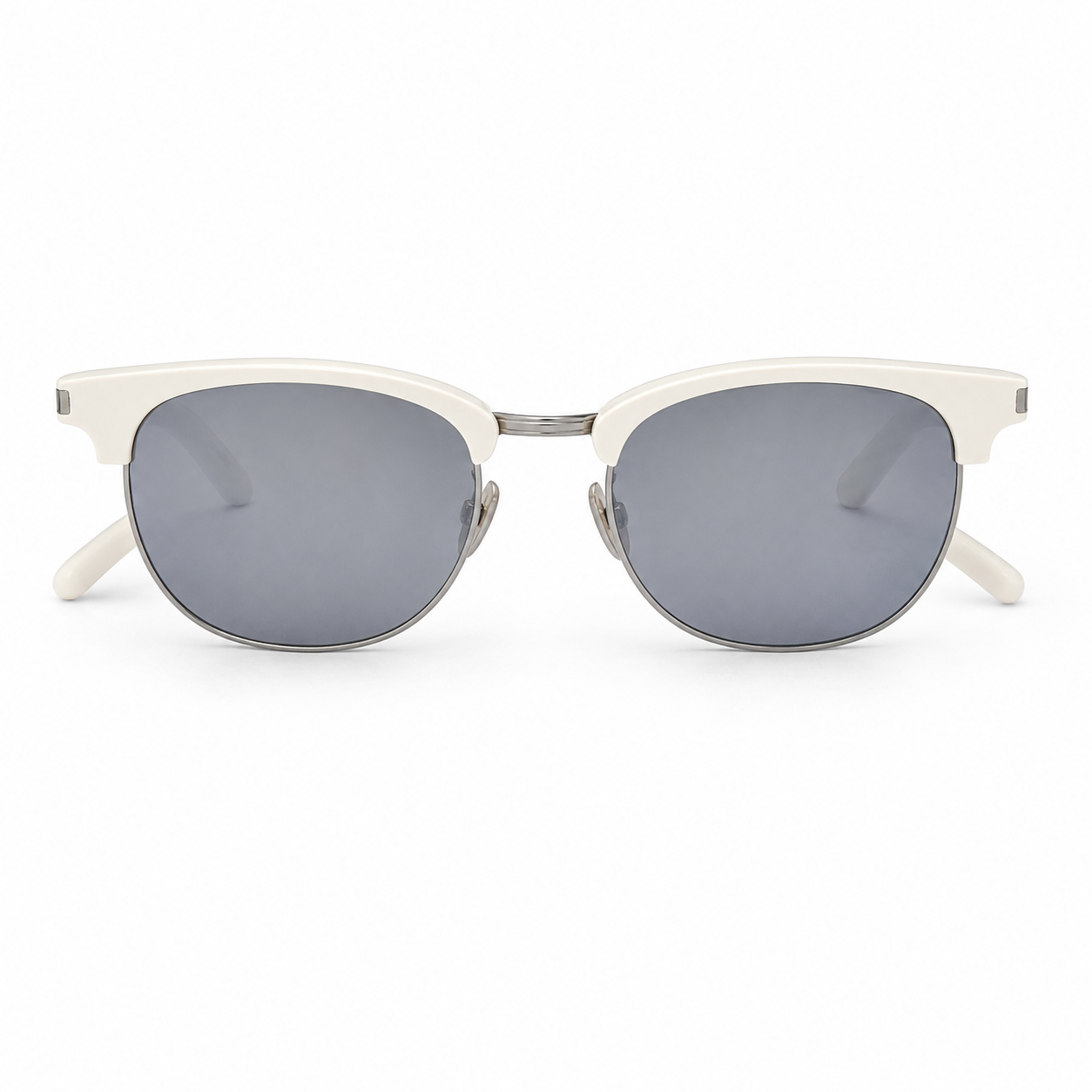 Saint Laurent White Clubmaster Wayfarer Sunglasses
