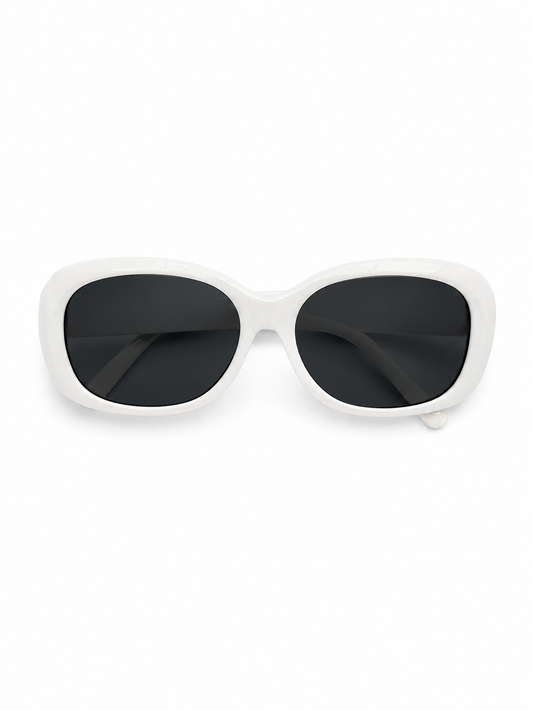 Saint Laurent Ivory Retro Geo-Shape Sunglasses