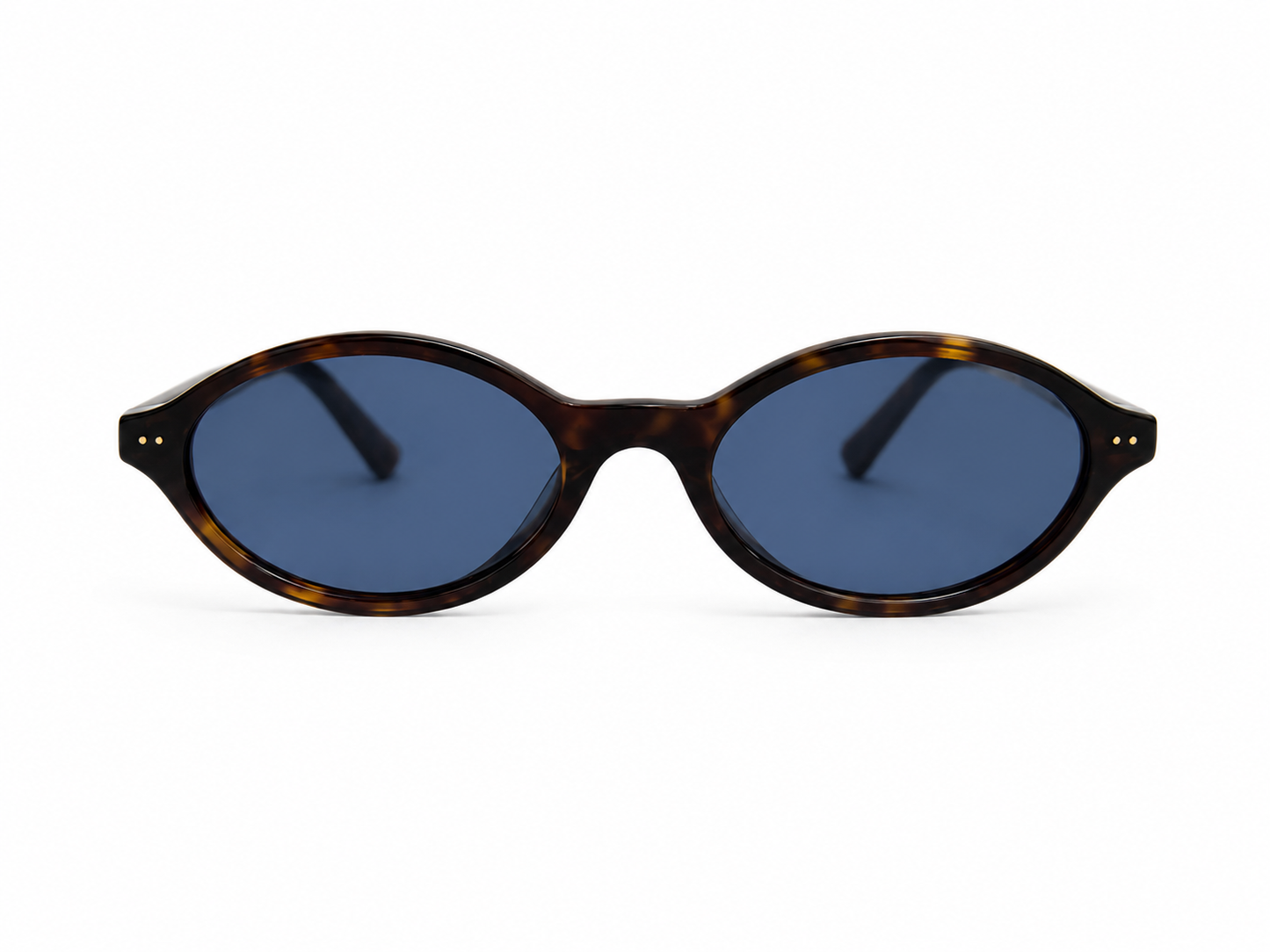 Jimmy Choo Havana and Blue Oval Acetate Sunglasses