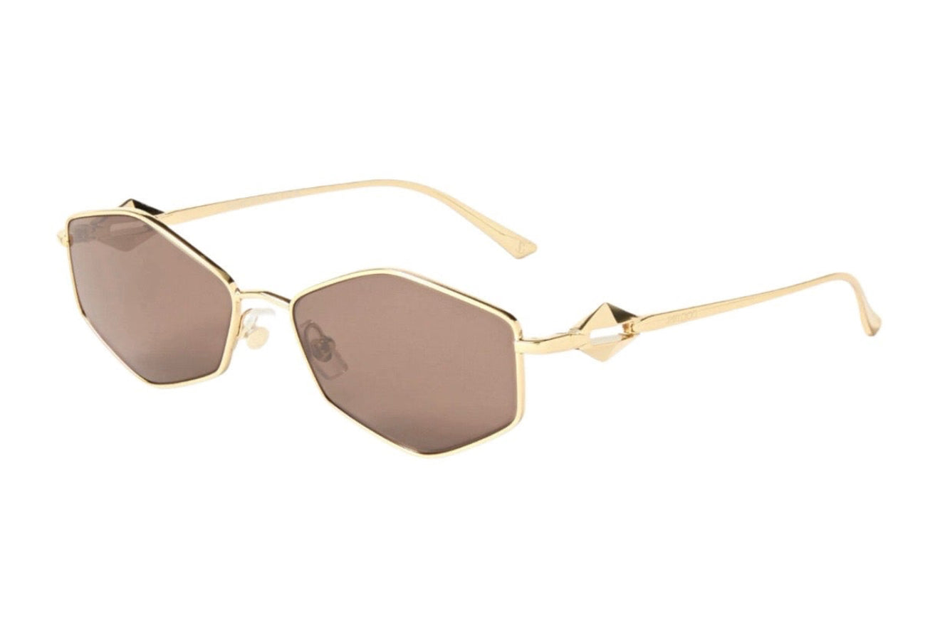 Jimmy Choo Gold Geometric Sunglasses