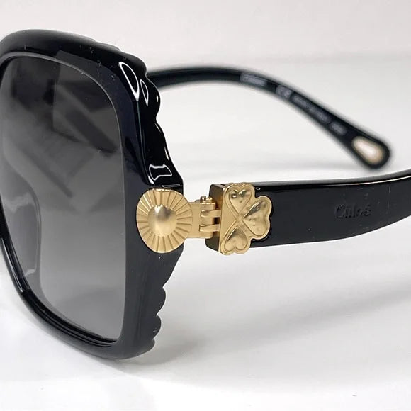 Chloé Black Gradient Square Sunglasses